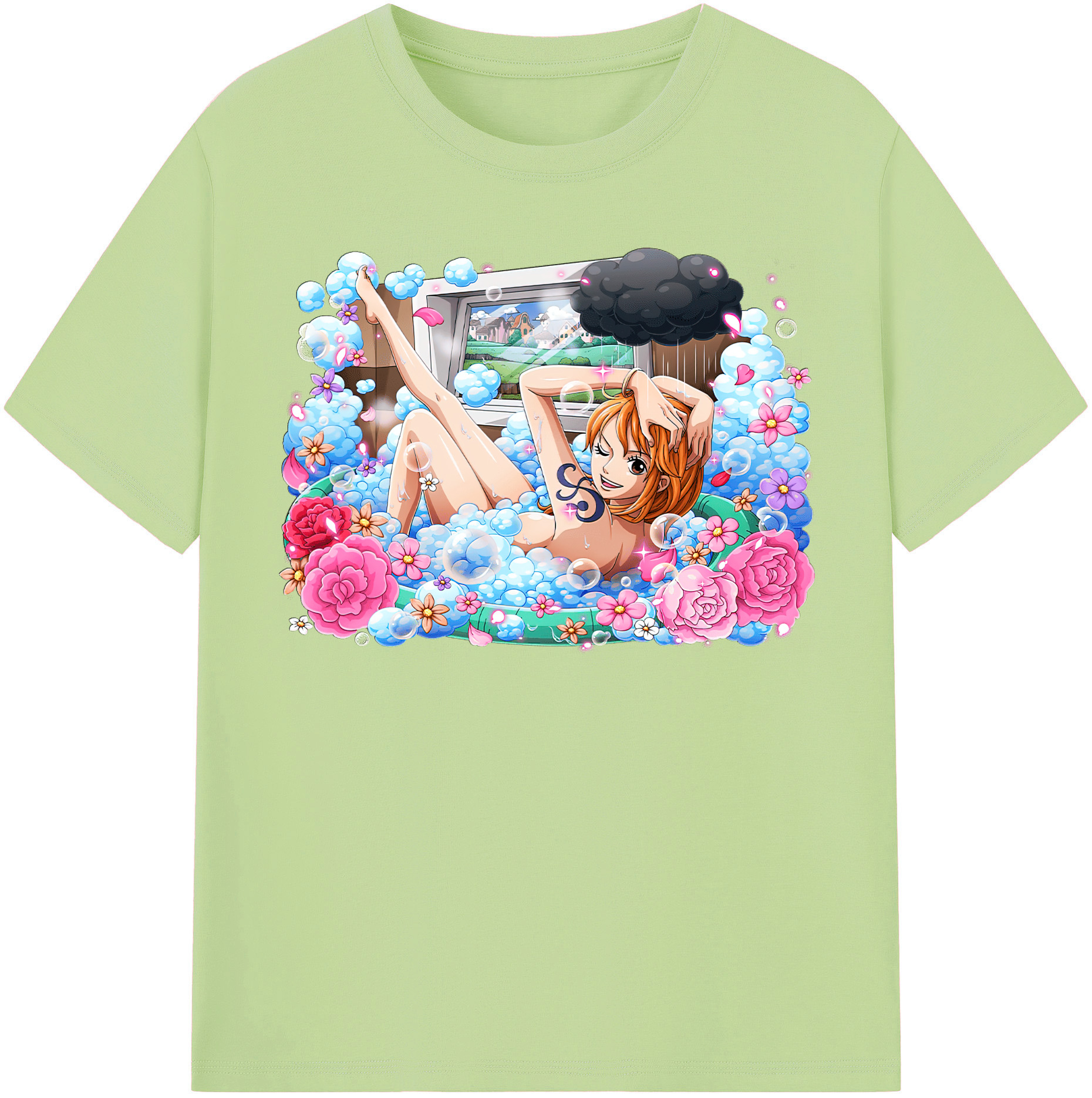 ワンピース ナミ ONE PIECE Nami 綿100％半袖Tシャツ（フロントプリント）